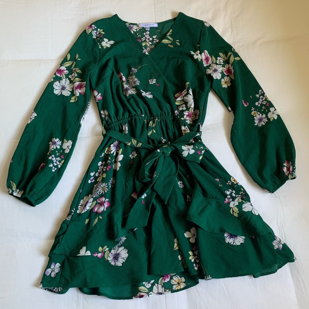 GREEN FLORAL BLOUSE